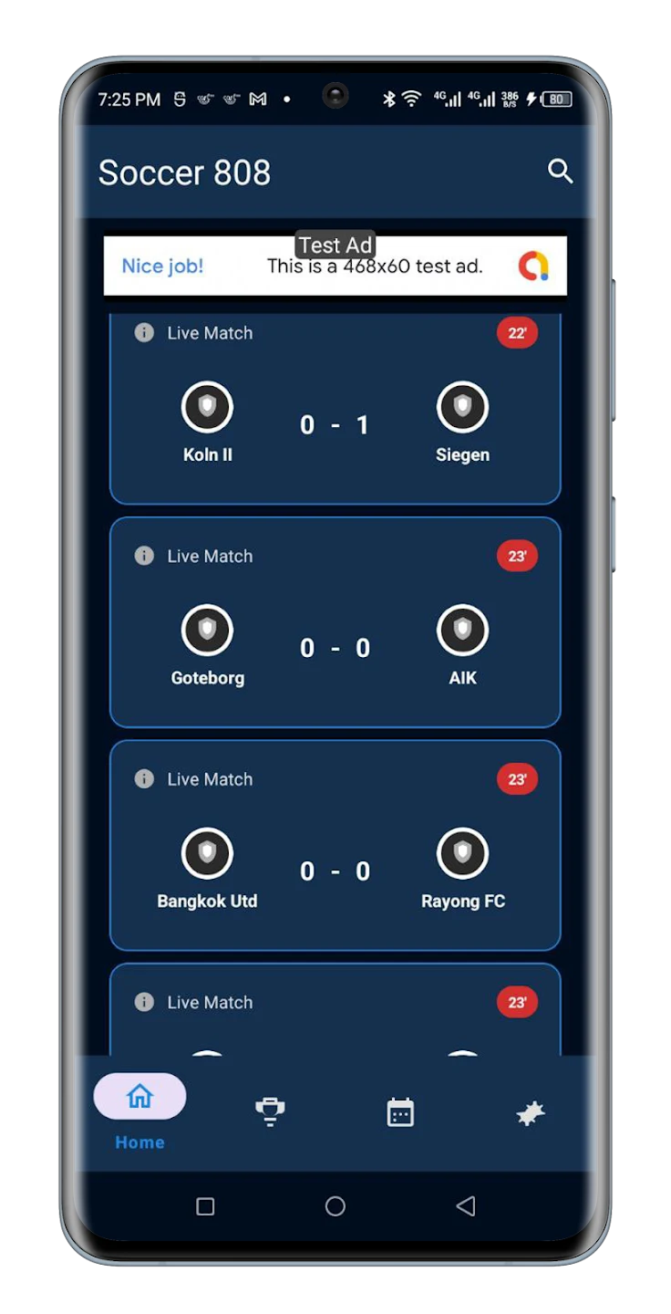 Score808 app live football scores Score808 live match list
