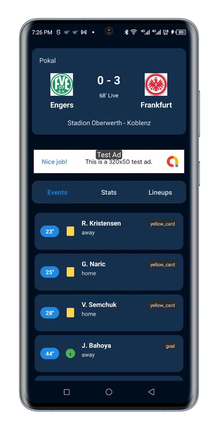 Score808 app live football scores Score808 live match statistics